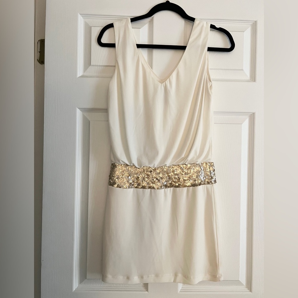Womena Party Dress - Gold Sequin - Size 3/4